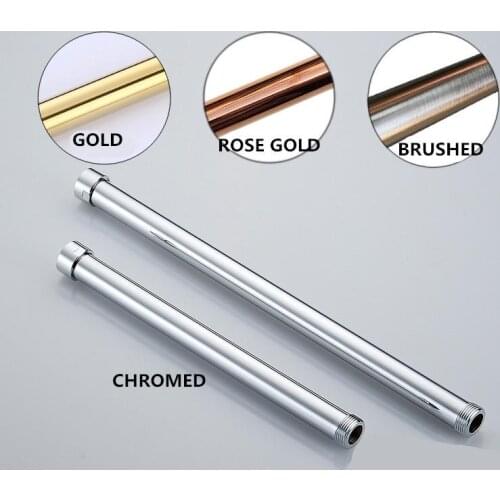 3/4 Gold Rose Gold White Black Brushed Antique Color Brass shower extension tube lifting bar extension pipe sliding bar