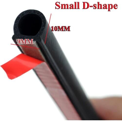 4M D Type Car Door Seal Noise Insulation Weatherstrip Sealing Rubber Strip Trim Auto Rubber Seals D-shaped Seal Moulding Trims