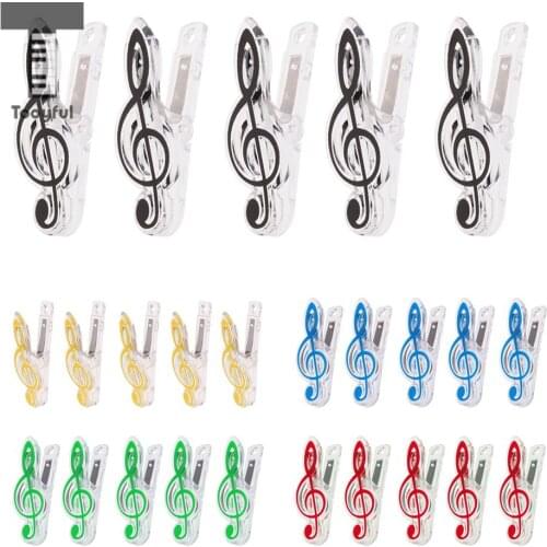 Tooyful 5pcs Music Note Clip Plastic Music Book Clip Page Music Accessories