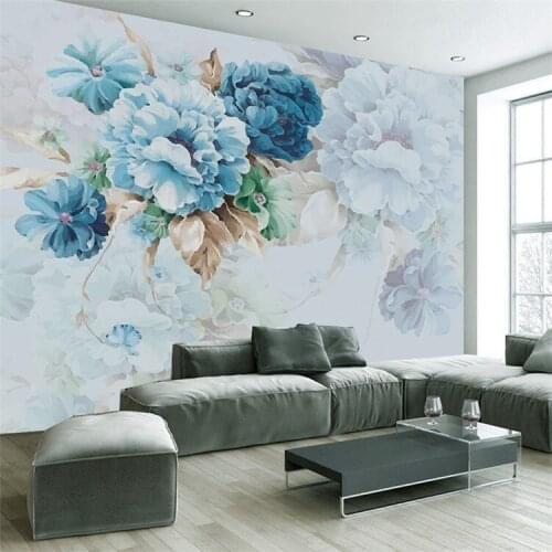 American Art Wallpapers Living Room Bedroom TV Background Wall Painting Handmade Modern Simple 3d Decorative Wallpaper Mural