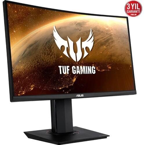 Asus Tuf Gaming VG24VQ 23.6 "144Hz 1ms (HDMI + Display) freesync Curved Monitor computer screen monitor, 144 hz gaming monitor