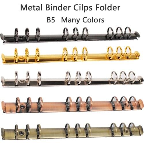 B5 High Quality Binding Clips Metal Binder Clip Many Color Loose-leaf Binder File Folder Hoop Album Scrapbook Circle Ring Binder