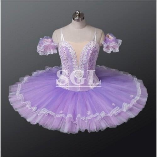 Free Shipping Purple Color Velvet Bodies Tutu Skirts Classical Ballet Tutus For Competition Or Performance Lilac Fairy AT1080B