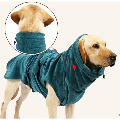 Dog Bathrobe Super Absorbent Dog Bathing Suit for Small Medium Large Dogs Quick-Drying Pet Bath Towel Warm Dog Clothing Corgi