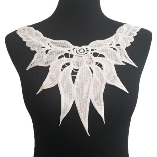 Decorative black and white false collar embroidery lace sewing DIY clothing supplies material accessories 1 piece for sale
