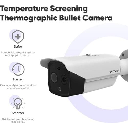 Hikvision Body Temperature Screening Thermographic Bullet Camera DS-2TD2617B-6/PA Support audio alarm