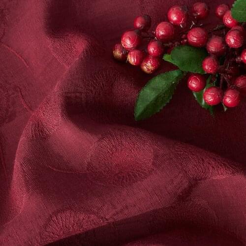 Cotton and linen blend fabric Thin dandelion jacquard tissus Customized dresses for high-end womens cheongsam material