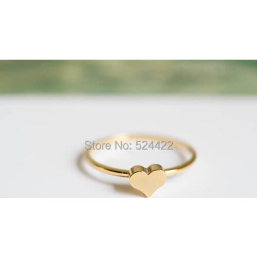 Min 1pc heart midi knuckle rings gold/rose-gold heart shape ring tiny knuckle ring JZ222