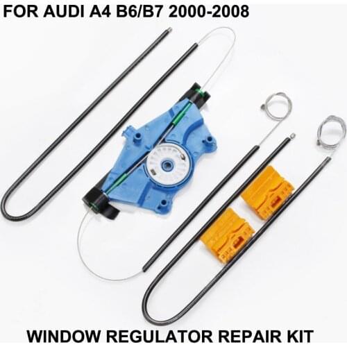 2000-2008 WINODW KIT FOR AUDI A4 B6/B7 WINDOW REGULATOR CABLES AND CLIPS FRONT-RIGHT SIDE