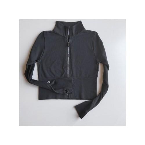 Yoga Suit Women Sweatshirts Sport Zipper Women Long Sleeve Sport Shirt Women Running Letter Womens Gym Fitness Workout Tops