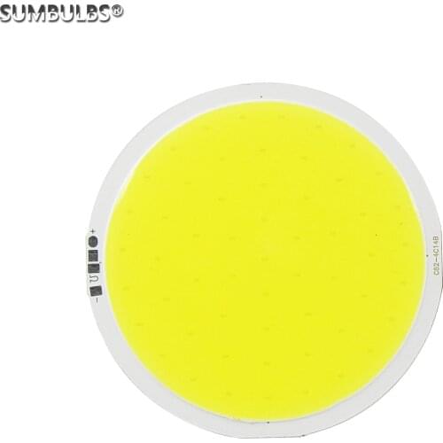 12V 14V DC 82mm Round LED Panel COB Chip on Board Cold White 8w Bulb Module Light Emitting Diode