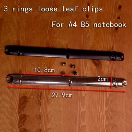 A4 B5 3 ring Loose leaf Spiral notebook metal clip 3 hole binder DIY notebook folder accessories hardware Photo Album paper clip