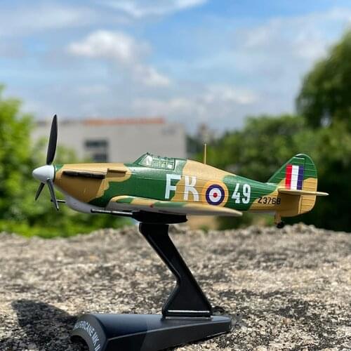 1/100 scale WWII Navy Army UK Hurricane MK II airplane Fighter models adult children toys for display show collections