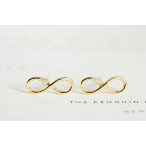 Fashion Infinity symbolstud earrings number 8 stud earrings for women