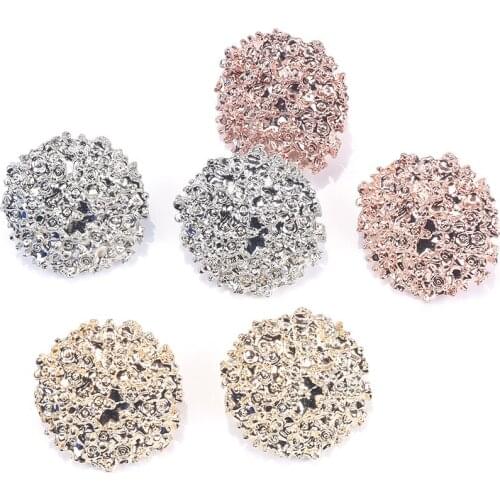 Fashion Metal Feel Alloy Earrings Women Statement ZA Earrings Jewelry Female Small Round Earrings Gold Silver Color Accessories