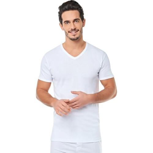 Mens T-Shirt 6'lı Package Ribana V Collar A Quality Scher Made in Turkey / Shipping from Turkey