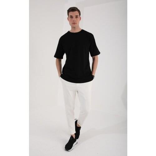 Mens Women 'S Black Color Size-Choice Print Walkable Oversize Basic Baggy T-shirt