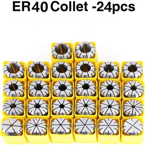 ER40 Collet Tool Precision Spring Collet Set from 3mm to 26mm CNC Collet Chuck For Milling Lathe Tools and Spindle Motors