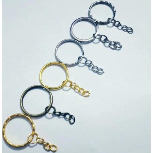 Wholesale 300PCS/Lot Split Key Rings Chains Charms Keychain Fashion For Car Key Ring Accessories Bronze Gold 3 Color 64