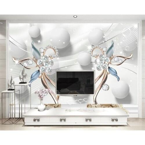 Beibehang Custom Wallpaper Home Decorative Wall 3D Embossed European Style Diamond Flower TV Wall Background Wall 3d wallpaper