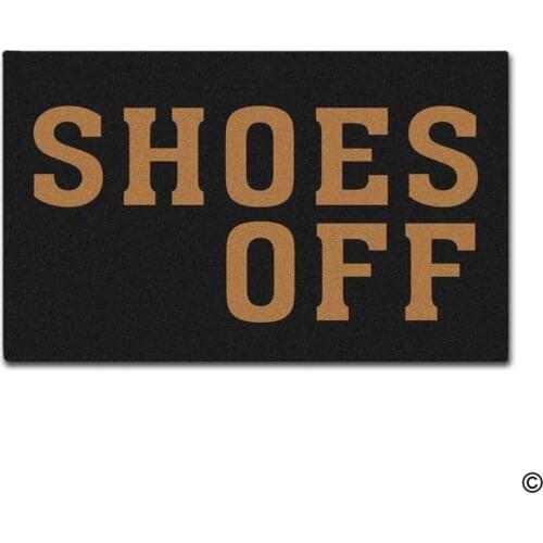Doormat Funny Entrance Floor Mat Shoes Off Indoor Decorative Doormat Floor Mat Non-woven Fabric Top 23.5"x15.7"