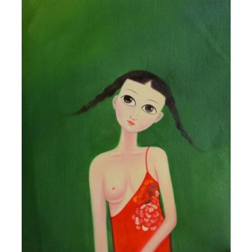 Hand painted Canvas Oil Paintings Modern Home Decor Wall Picture Contemporary Art Liu Ye Women Painting 20x24 Inch E015