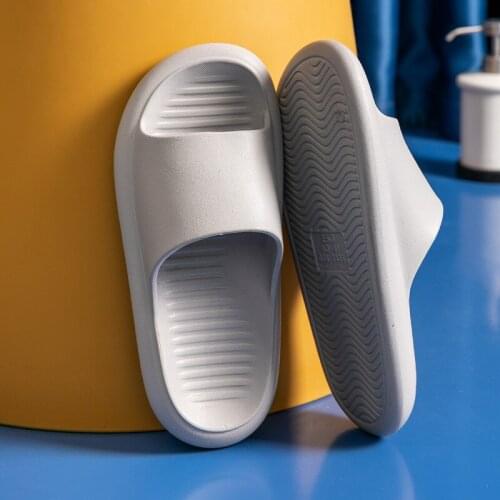 Men Women Slippers Summer Flip Flop Shoes Couple Bathroom Fashion Non-Slip Flat Platform Solid Indoor Casual House Slides