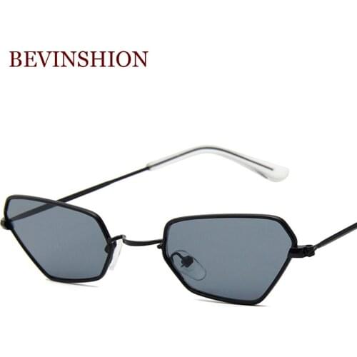 Fashion New 2019 Red Black Polygon Small Frame Sunglasses Cool Sexy Vintage Trendy Women Sun Glasses Men Ins Star Same Glasses