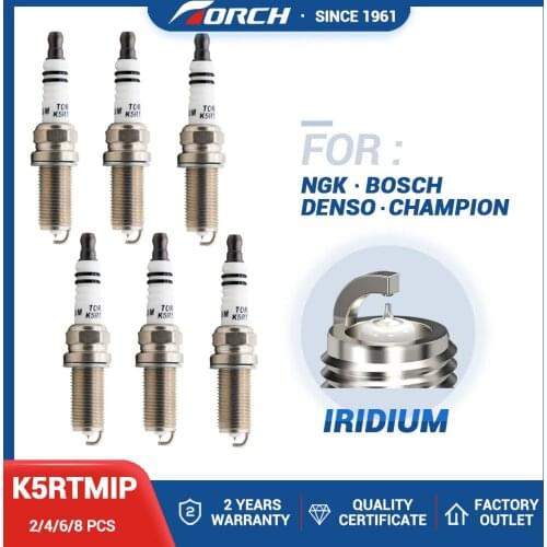 Candle Replace for NGK ILFR5B11/ILFR5C11/PLFR5A-9/PLFR5A-11/PLFR5A-11D/LFR5AP-9 Spark Plug Iridium Platinum Torch K5RTMIP