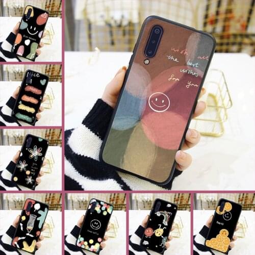 Smile Face Happy Cute Quote Pretty Phone Case For Xiaomi Mi A3 8 PRO Cases For Xiaomi Mi 9 SE 9T PRO Silicone Back Cover