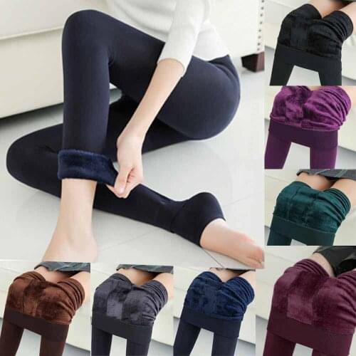 Winter Cashmere Leggings Woman Casual Warm Big Size Faux Velvet Knitted Thick Slim Super Elastic Leggings