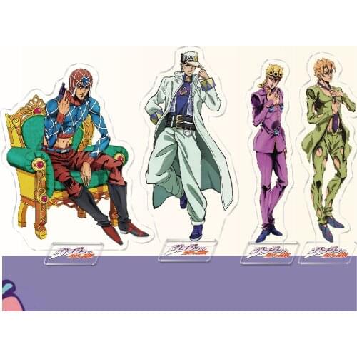1 Pcs Cute Anime JoJos Bizarre Adventure Acrylic Stand Model Kujo Jotaro Joseph Joestar Action Figure Plate Collection Toys Gift
