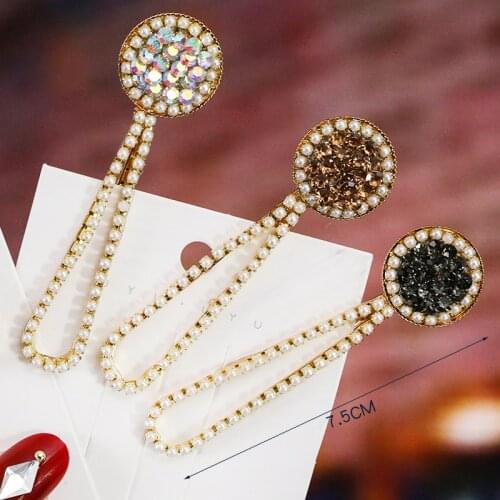 1Pcs Fashion Women Girls Bling Crystal Hairpins Headwear Rhinestone Hair Clips Pins Barrettes Styling Tools Accessories Headwear