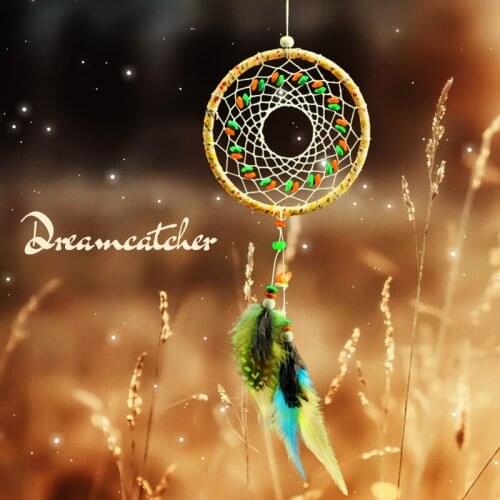 2016 New Lace stones Indians Mysterious Dreamcatcher Gift Handmade Net Feathers Wall Hanging Decoration Ornament