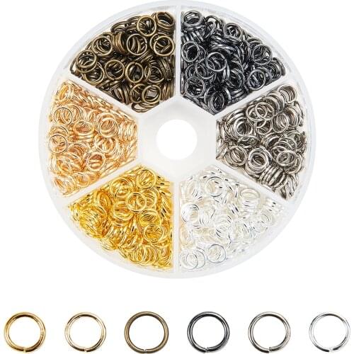 300Pcs/box Iron Jump Rings 6mm Close but Unsoldered Jump Rings Connector for DIY Jewelry Findings Making Supplies