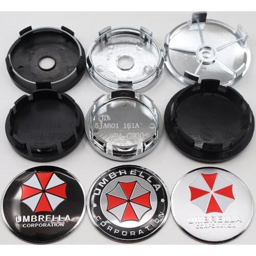 4pcs 50mm 56mm 60mm 65mm 68mm Umbrella logo car emblem Wheel Center Hub Cap auto Rim refit covers sticker styling accessories 2