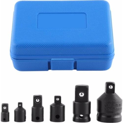 6Pcs/Set Hand Wrench Tool Set Impact Socket Adaptor Reducer Adapter 1/4 1/2 3/8 3/4 Ratchet Breaker Drive