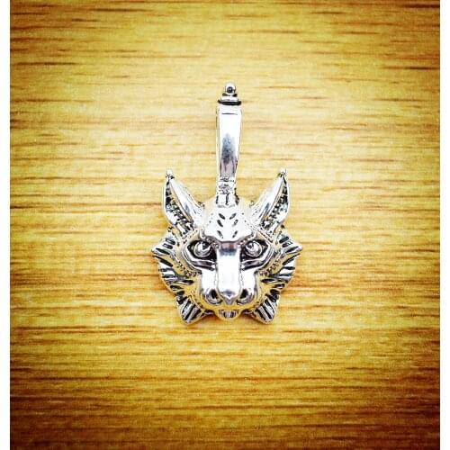 6pcs New Vintage Lynx Bobcat Pendant Lynx head Pendant Necklace cat Jewel Pagan Jewelry Animal Pendant Jewelry Free shipping