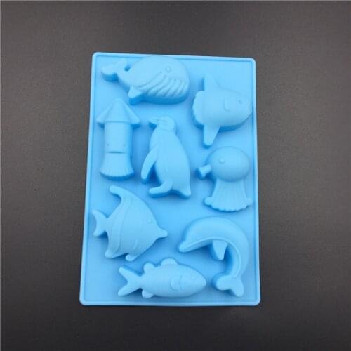 8 Sea World Dolphin Silicone Cake Mold Chocolate Mousse Mould Silicone Soap Jelly Mold