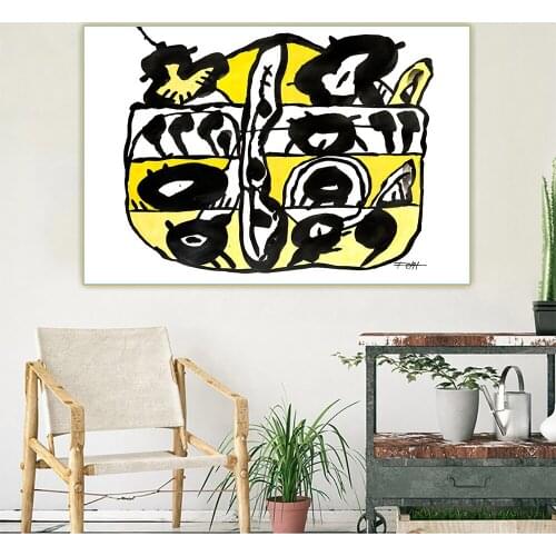 Story board, by Jean Pierre Petit Abstract cartoon style Canvas Oil Painting Art Aesthetic Picture Wall Decor Home Decoration