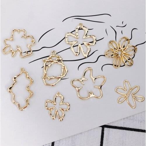 DIY jewelry accessories simple and elegant alloy line flower jewelry accessories materials