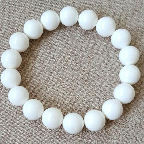 Natural AAA White Tridacna Bracelet 6-16mm Beads Jewelry Accessories White Color Stone Bracelets for Women Men Bracelet