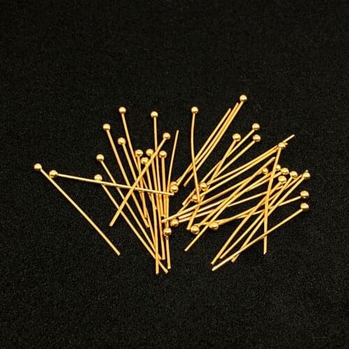 100Pcs/Lot Stainless Steel Metal Ball Head Pins Needles Beads Handmade for DIY Jewelry Making Accessories Earring Findings