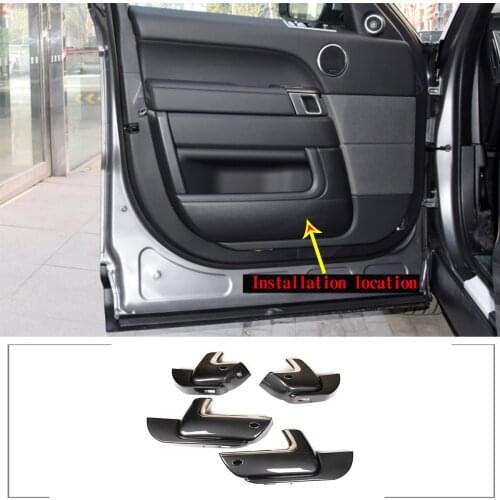 For 2014-2021 Land Rover Range Rover Sport Door Kick-proof Panel ABS Carbon Fiber Pattern Auto Parts