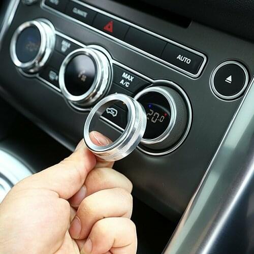 For Range Rover Sport Vogue 2014-2017 Silver Air Conditioning Knob Ring Trim