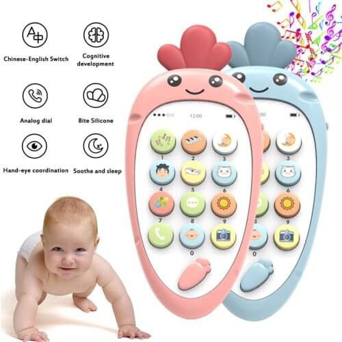 Baby Electronic Phone Toys Teether Music Early Childhood Educational Toys Multi-function Simulation Phone Toys