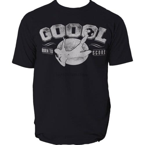 Born To Score T-Shirt Vintage Design Retro Footbal Soccer Gool Men S-3Xl