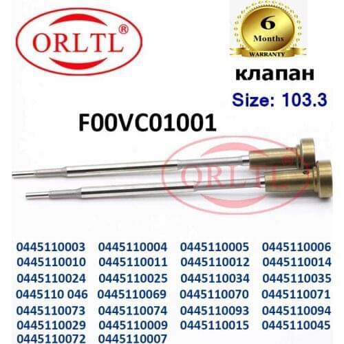ORLTL F 00V C01 001 F00VC01001 Diesel Injector Control Valves Assy FOOVC01001 For 0445110015 0445110024 0445110025