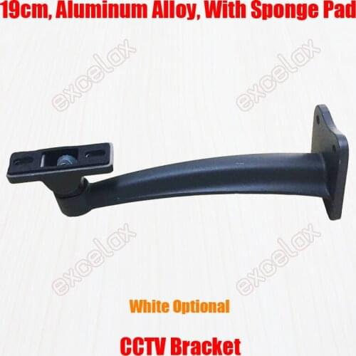 19cm Aluminum Alloy Black Stand CCTV Bracket Wall Mount Support for Security Zoom Box Body Bullet Camera Housing Enclosure