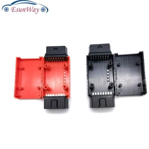 ELM327 OBD2 Connector Cover with Enclosure J1962m Plug with enclosure 16pin male female connector DIY Tool two with open